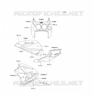 STICKER(GREEN/WHITE/BLUE) pour Kawasaki ZXR750R