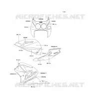 STICKER(GREEN/WHITE/BLUE) pour Kawasaki ZXR750R