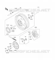 ROUE ARRI&Egrave;RE/CHAINE pour Kawasaki NINJA ZX-7R