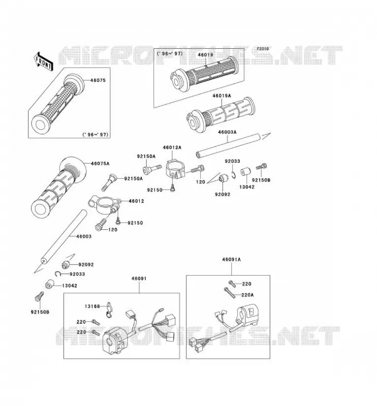 GUIDON Kawasaki MOTOS 750 1998 NINJA ZX-7R  ZX750-P3