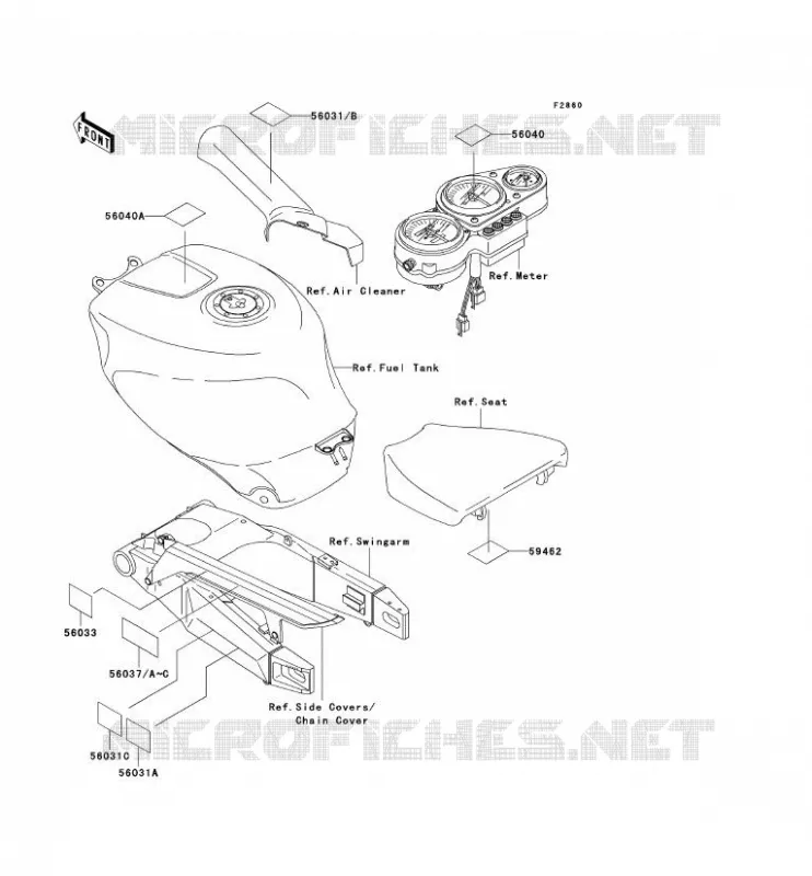 LABEL Kawasaki MOTOS 750 1998 NINJA ZX-7R  ZX750-P3