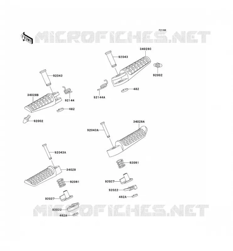 REPOSE PIED Kawasaki MOTOS 750 1999 NINJA ZX-7R  ZX750-P4