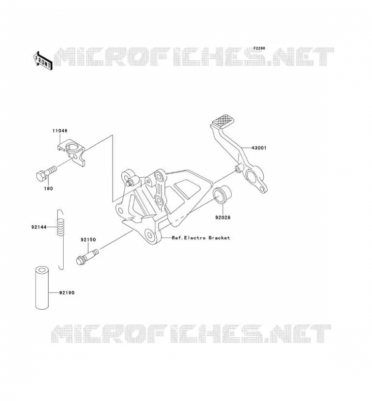 PEDALE DE FREIN Kawasaki MOTOS 750 1999 NINJA ZX-7R  ZX750-P4