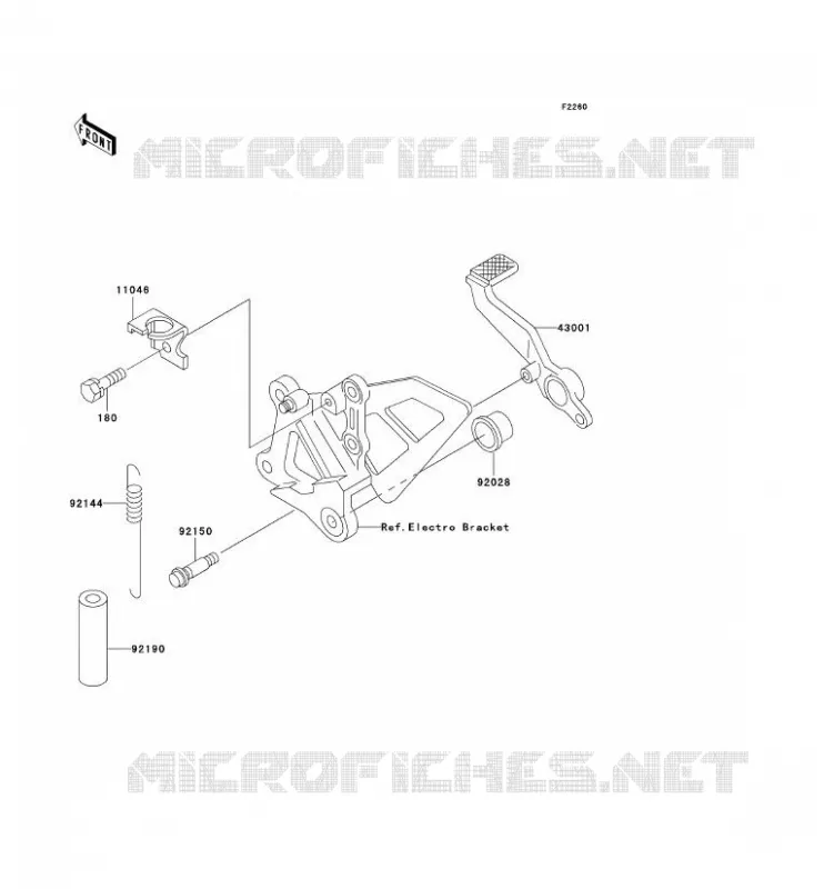 PEDALE DE FREIN Kawasaki MOTOS 750 1999 NINJA ZX-7R  ZX750-P4