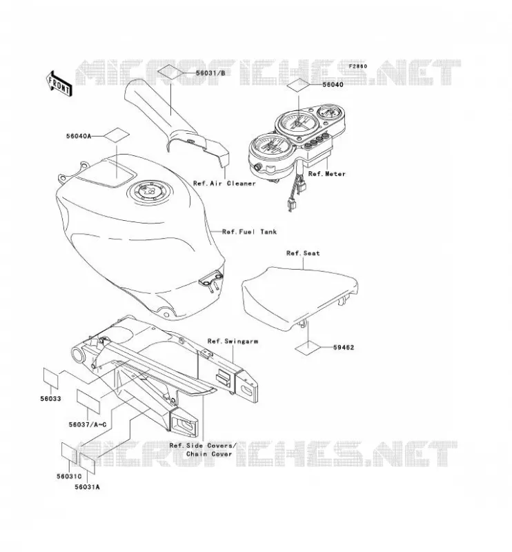 LABEL Kawasaki MOTOS 750 1999 NINJA ZX-7R  ZX750-P4
