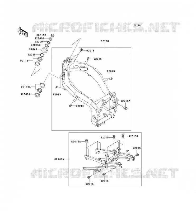 CH&Acirc;SSIS Kawasaki MOTOS 750 2000 NINJA ZX-7R  ZX750-P5