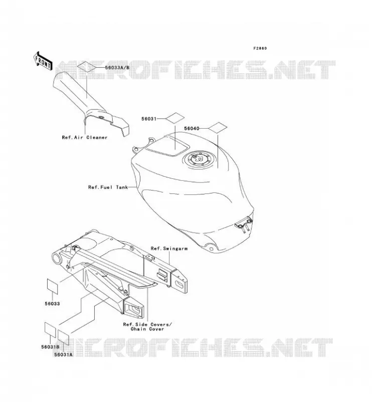 LABEL Kawasaki MOTOS 750 2001 NINJA ZX-7R  ZX750-P6