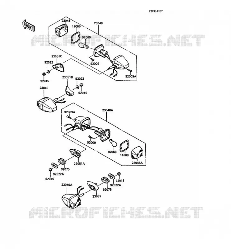 CLIGNOTANTS Kawasaki MOTOS 900 1988 GPZ900R  ZX900-A5