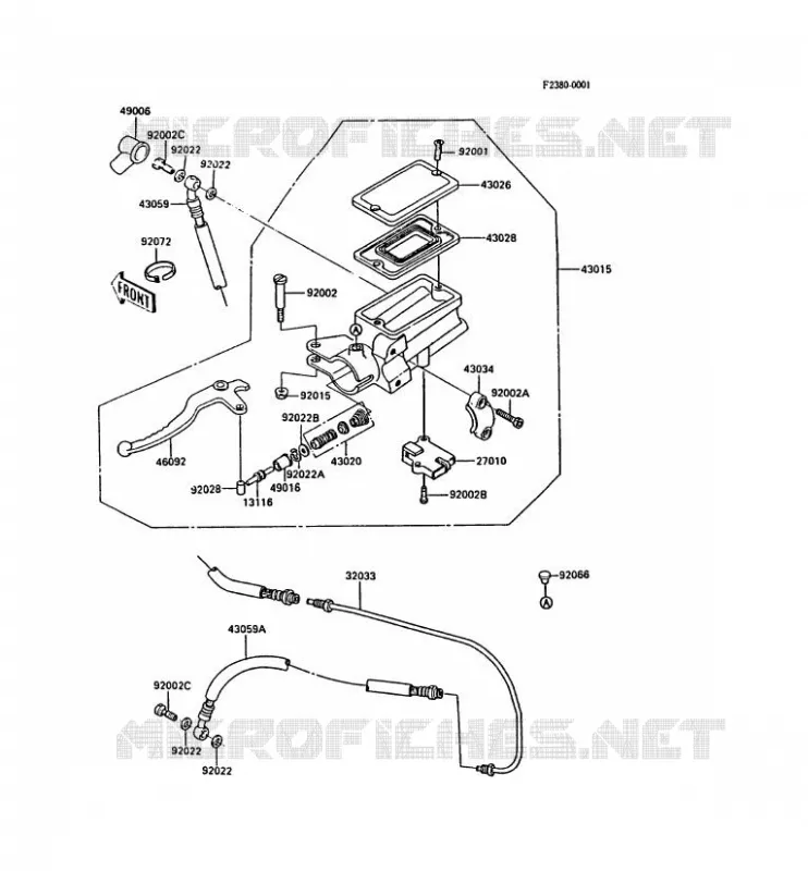EMBRAYAGE MAITRE CYLINDRE Kawasaki MOTOS 900 1988 GPZ900R  ZX900-A5