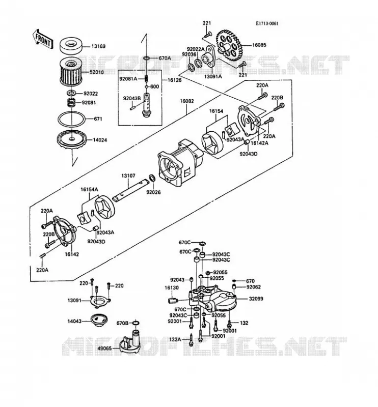 POMPE A HUILE Kawasaki MOTOS 900 1988 GPZ900R  ZX900-A5A