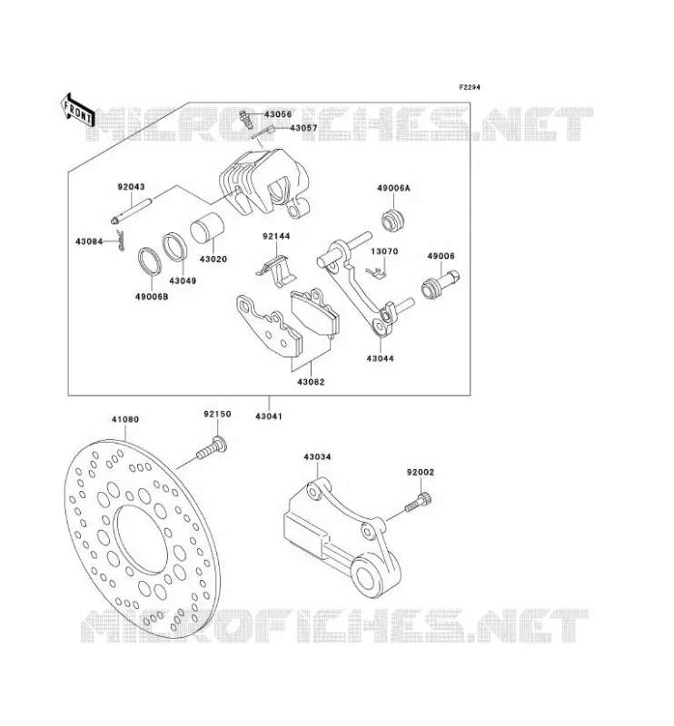 FREIN ARRIERE Kawasaki MOTOS 900 1994 NINJA ZX-9R  ZX900-B1