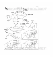 CACHE LAT&Eacute;RAL/GARDE CHAINE pour Kawasaki NINJA ZX-9R