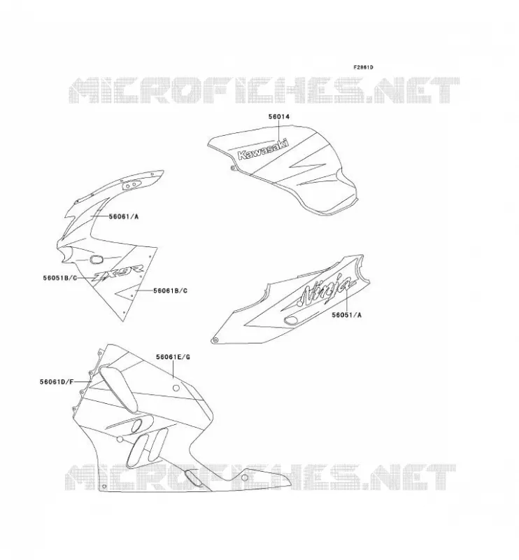 STICKER(EBONY/GRAYSTONE/GRAY) Kawasaki MOTOS 900 1995 NINJA ZX-9R  ZX900-B2