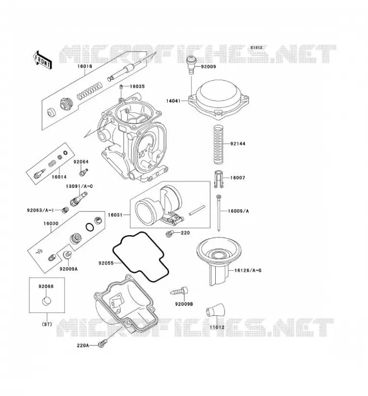 PI&Egrave;CES DE CARBURATEUR Kawasaki MOTOS 900 1995 NINJA ZX-9R  ZX900-B2