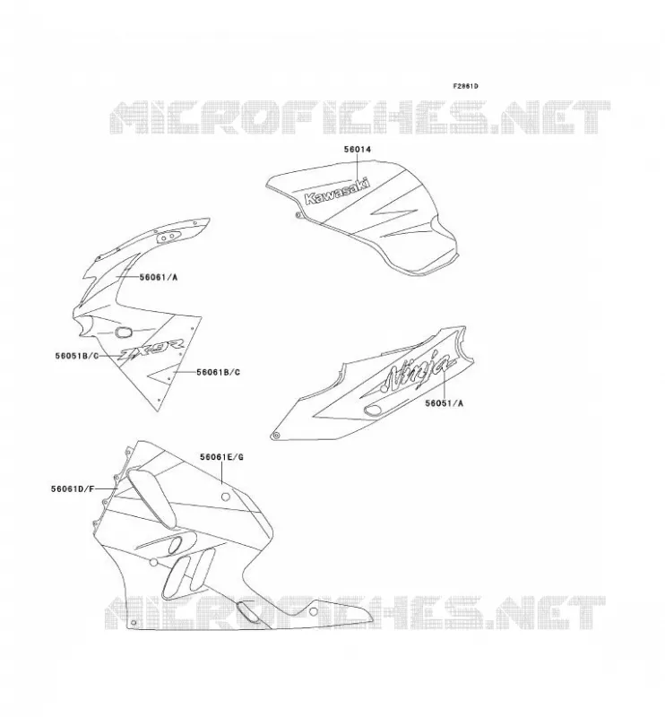 STICKER(EBONY/GRAYSTONE/GRAY) Kawasaki MOTOS 900 1995 NINJA ZX-9R  ZX900-B2