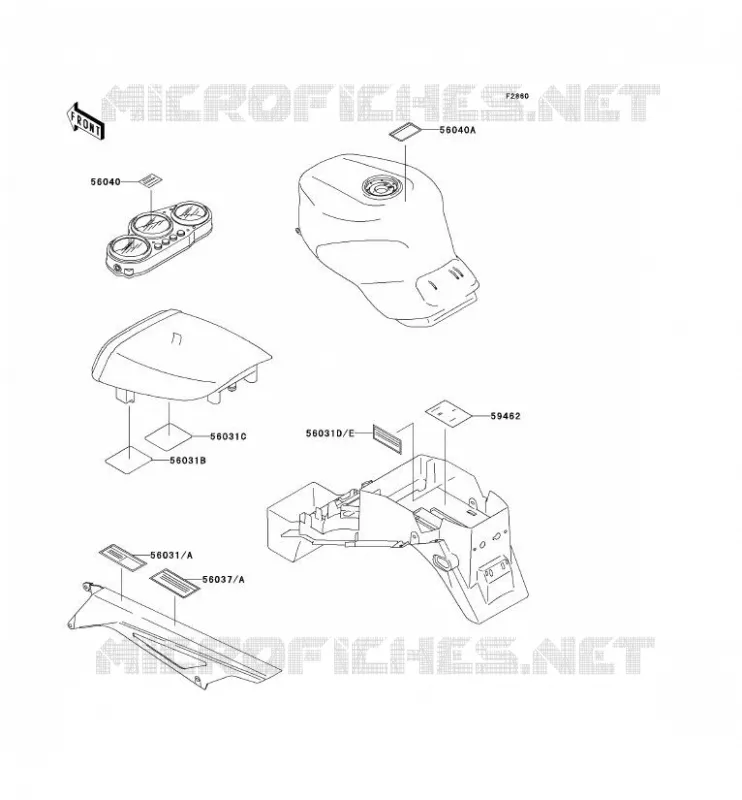LABEL Kawasaki MOTOS 900 1996 NINJA ZX-9R  ZX900-B3