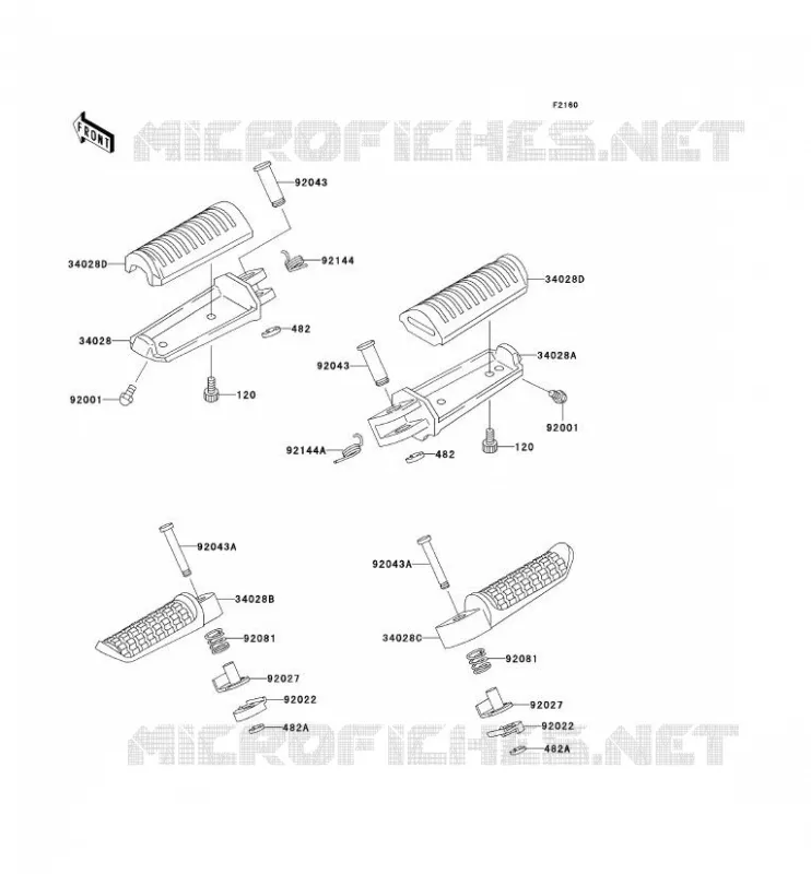 REPOSE PIED Kawasaki MOTOS 900 1997 NINJA ZX-9R  ZX900-B4