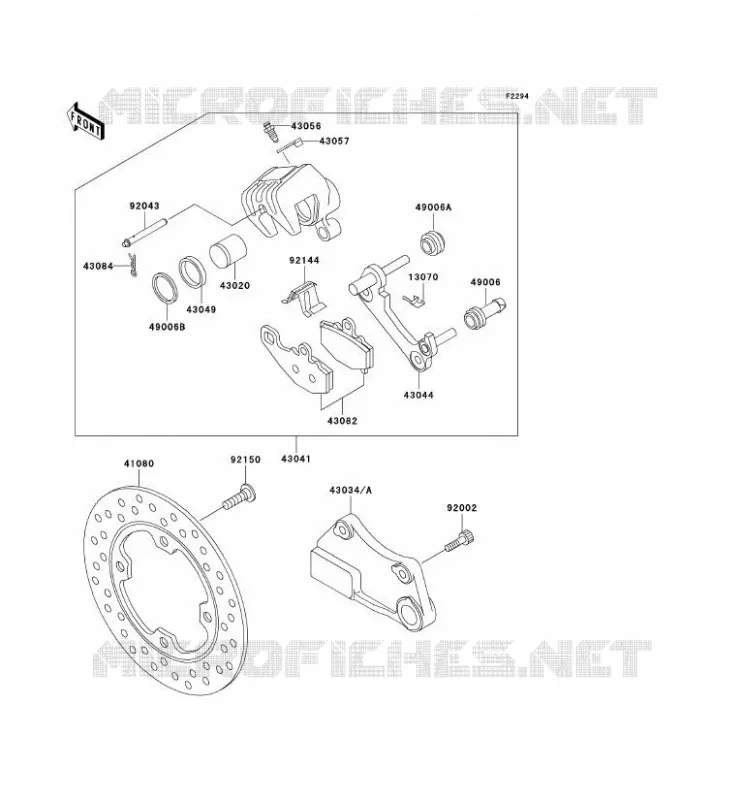 FREIN ARRIERE Kawasaki MOTOS 900 1998 NINJA ZX-9R  ZX900-C1