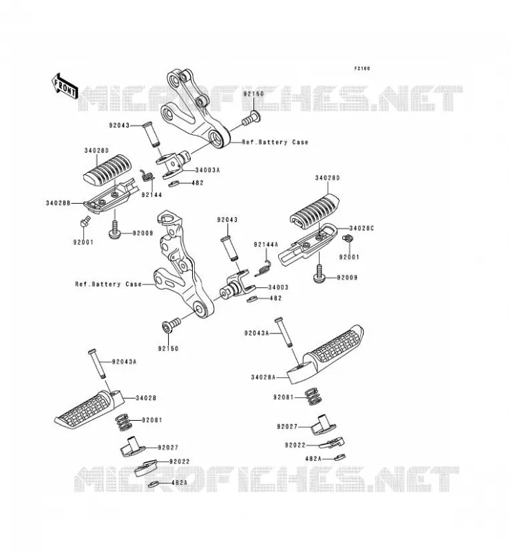 REPOSE PIED Kawasaki MOTOS 900 1998 NINJA ZX-9R  ZX900-C1