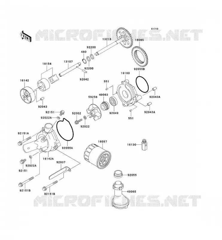 POMPE A HUILE/FILTRE &Agrave; HUILE Kawasaki MOTOS 900 1999 NINJA ZX-9R  ZX900-C2