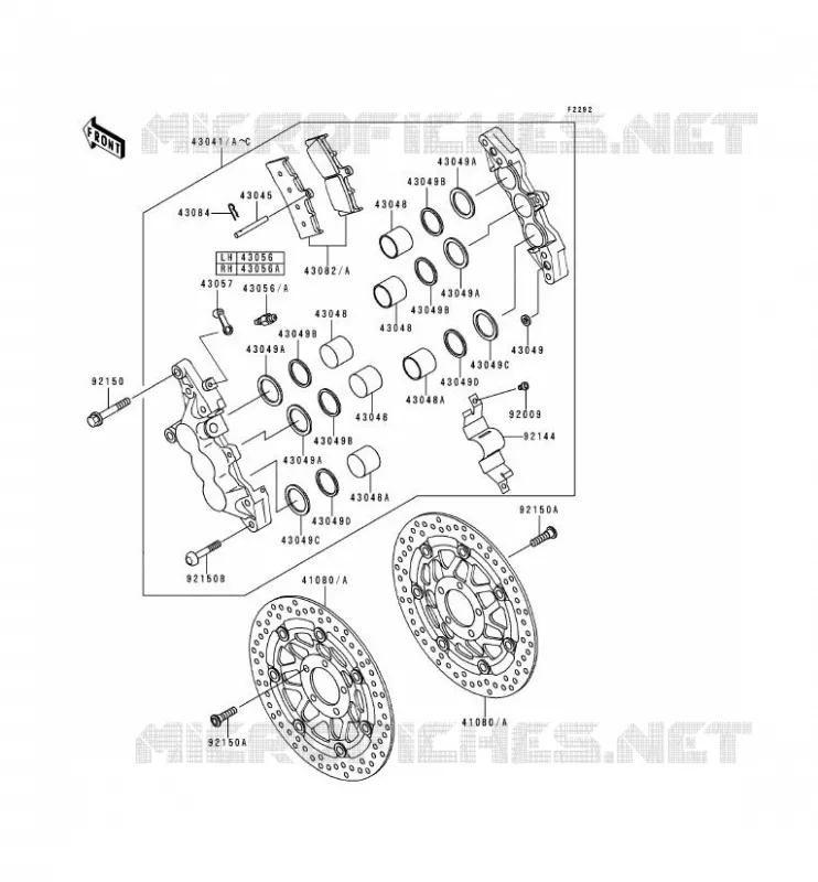 FREIN AVANT Kawasaki MOTOS 900 1999 NINJA ZX-9R  ZX900-C2