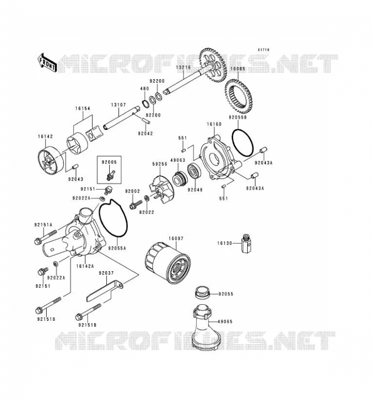 POMPE A HUILE Kawasaki MOTOS 900 1999 NINJA ZX-9R  ZX900-C2