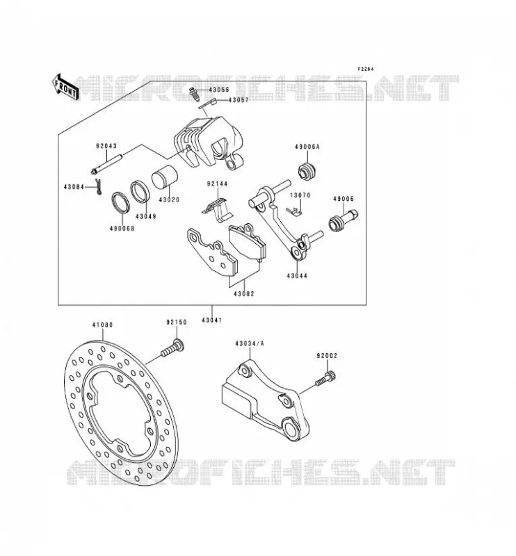 FREIN ARRIERE Kawasaki MOTOS 900 1999 NINJA ZX-9R  ZX900-C2