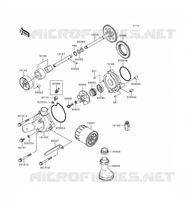 POMPE A HUILE Kawasaki MOTOS 900 1999 NINJA ZX-9R  ZX900-C2