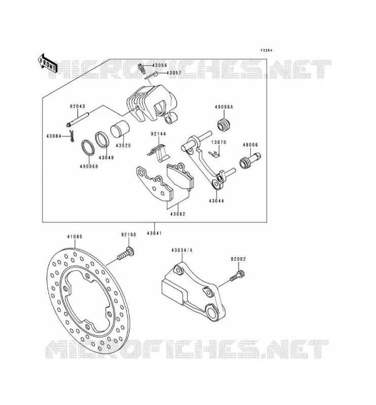 FREIN ARRIERE Kawasaki MOTOS 900 1999 NINJA ZX-9R  ZX900-D2