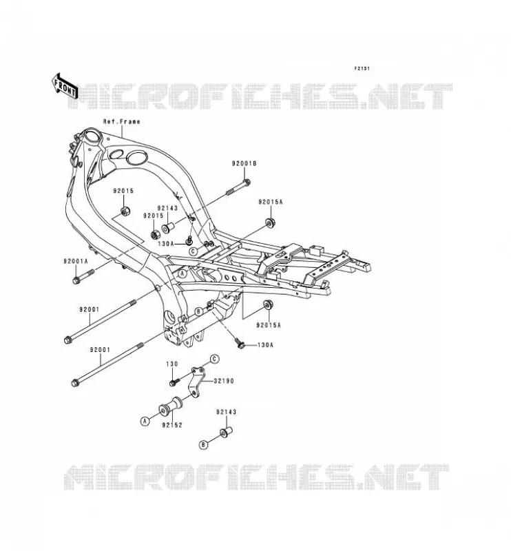 PIECE DE CADRE (COUVERTURE) Kawasaki MOTOS 900 1999 NINJA ZX-9R  ZX900-D2