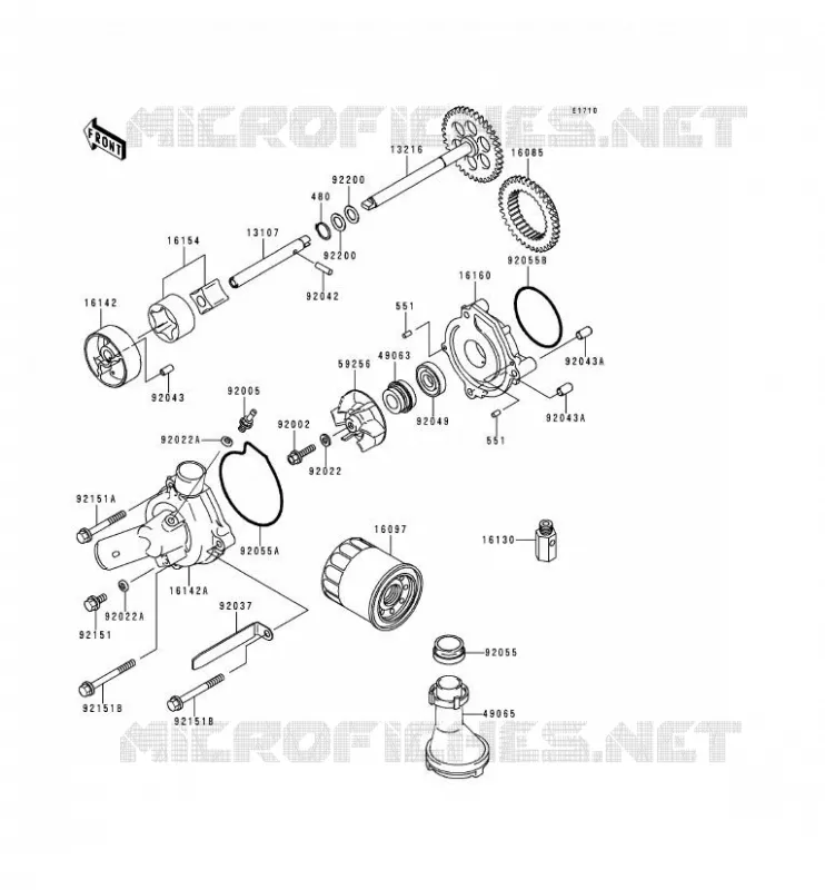 POMPE A HUILE Kawasaki MOTOS 900 1999 NINJA ZX-9R  ZX900-D2