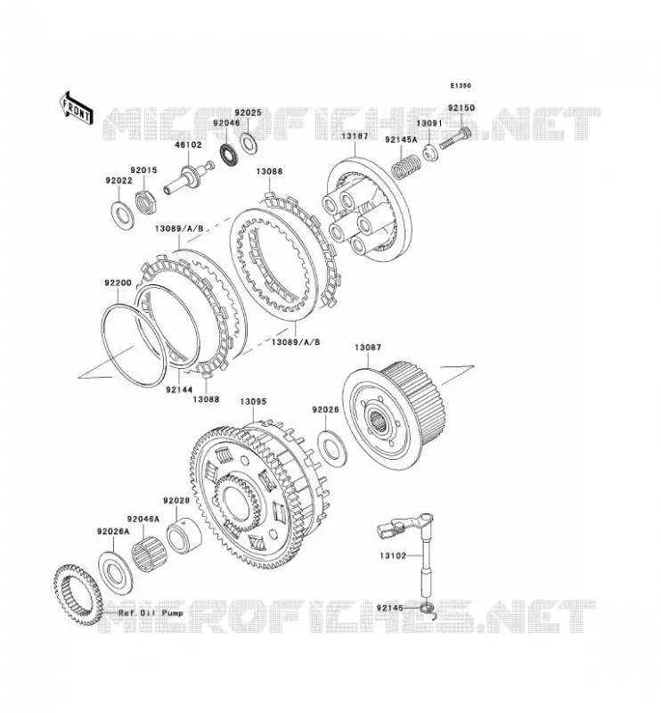 EMBRAYAGE Kawasaki MOTOS 900 2000 NINJA ZX-9R  ZX900-E1P