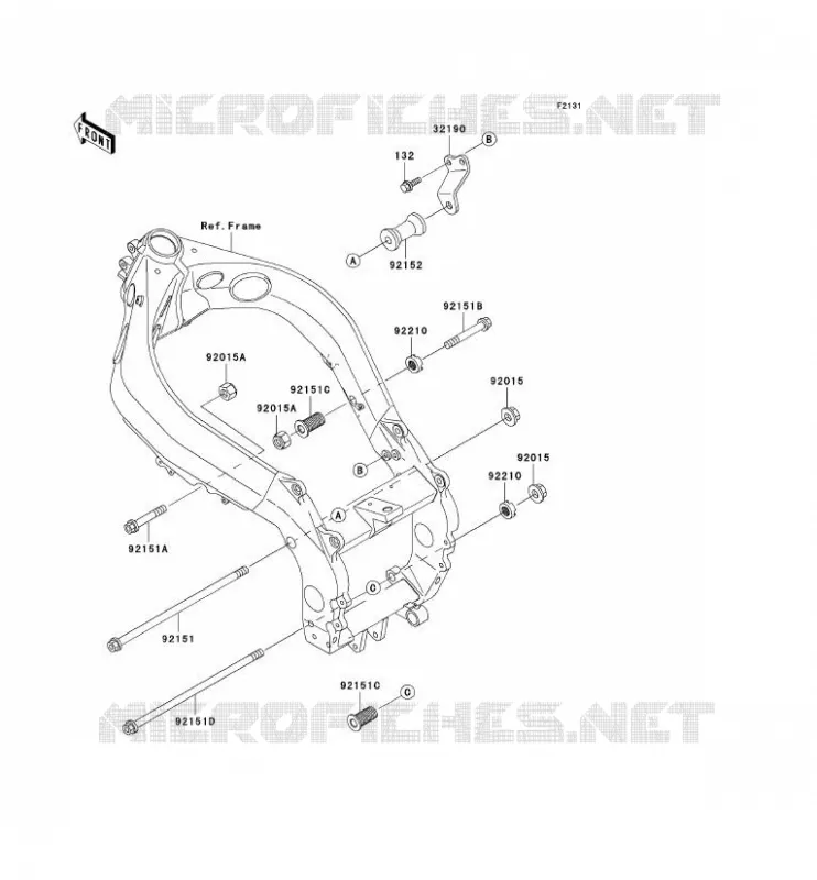 PIECE DE CADRE (COUVERTURE) Kawasaki MOTOS 900 2000 NINJA ZX-9R  ZX900-E1P