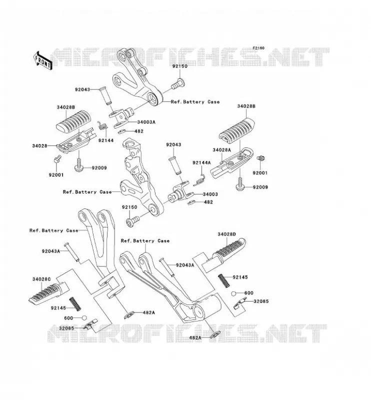 REPOSE PIED Kawasaki MOTOS 900 2000 NINJA ZX-9R  ZX900-E1P