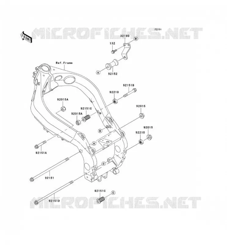 PIECE DE CADRE (COUVERTURE) Kawasaki MOTOS 900 2000 NINJA ZX-9R  ZX900-E1P