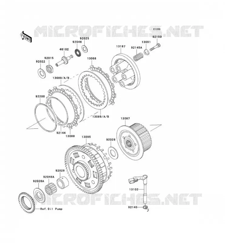 EMBRAYAGE Kawasaki MOTOS 900 2000 NINJA ZX-9R  ZX900-E1P