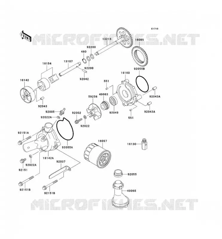 POMPE A HUILE Kawasaki MOTOS 900 2000 NINJA ZX-9R  ZX900-E1P
