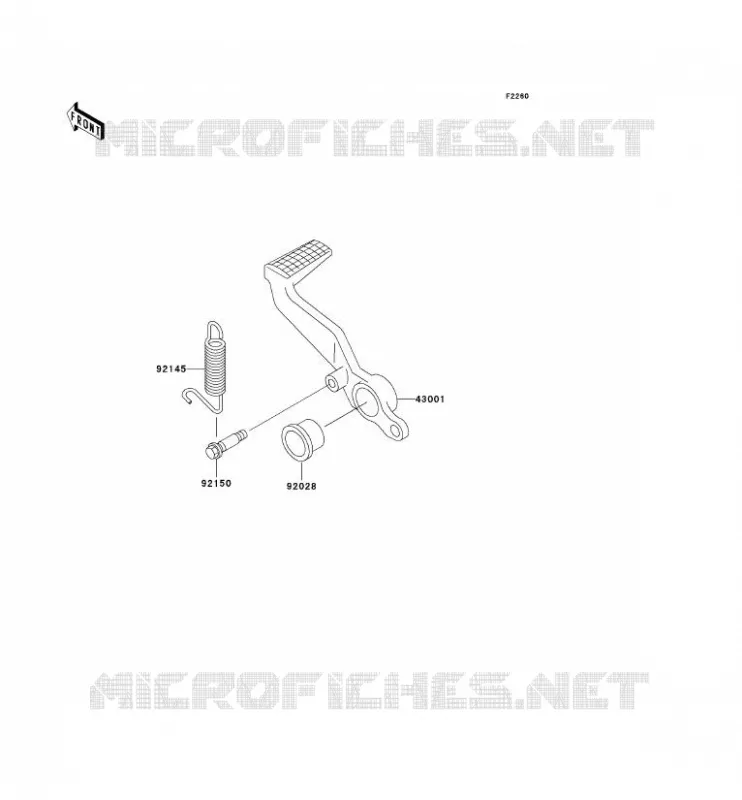 PEDALE DE FREIN Kawasaki MOTOS 900 2001 NINJA ZX-9R  ZX900-E2P