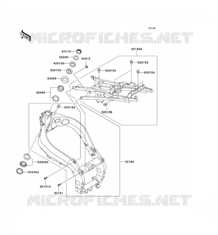 CH&Acirc;SSIS Kawasaki MOTOS 900 2001 NINJA ZX-9R  ZX900-E2P