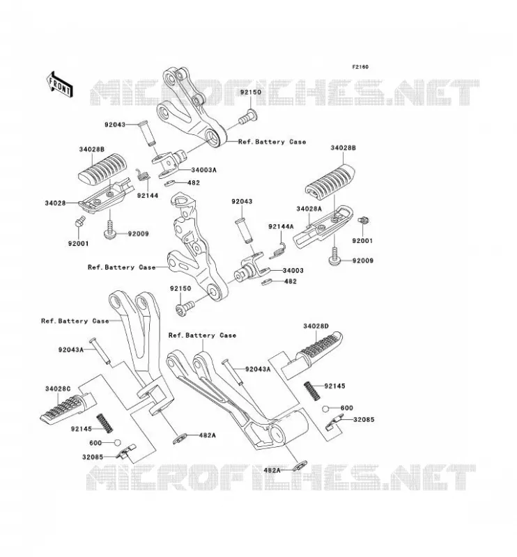 REPOSE PIED Kawasaki MOTOS 900 2001 NINJA ZX-9R  ZX900-E2P