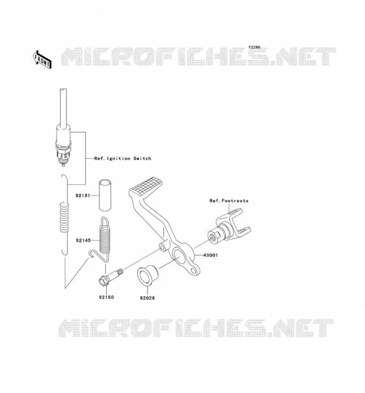 PEDALE DE FREIN Kawasaki MOTOS 900 2002 NINJA ZX-9R  ZX900-F1P
