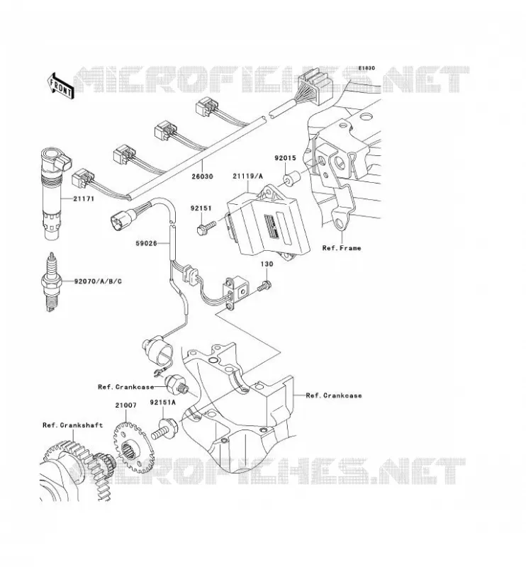 SYSTEME D&acute;ALLUMAGE Kawasaki MOTOS 900 2003 NINJA ZX-9R  ZX900-F2