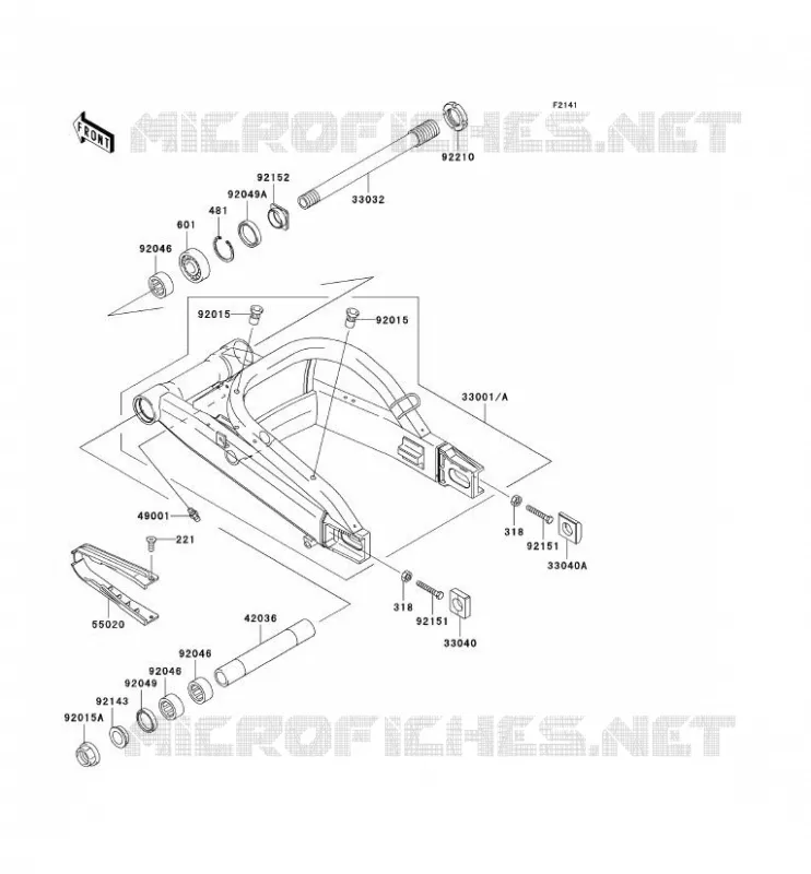 BRAS OSCILLANT Kawasaki MOTOS 900 2003 NINJA ZX-9R  ZX900-F2