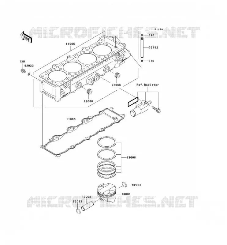 CYLINDRE/PISTON Kawasaki MOTOS 900 2003 NINJA ZX-9R  ZX900-F2