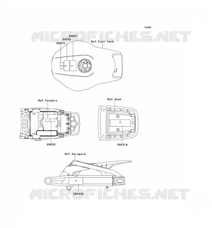 LABEL Kawasaki MOTOS 900 2003 NINJA ZX-9R  ZX900-F2H