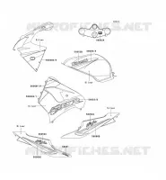 DECALS(SILVER) pour Kawasaki NINJA ZX-9R