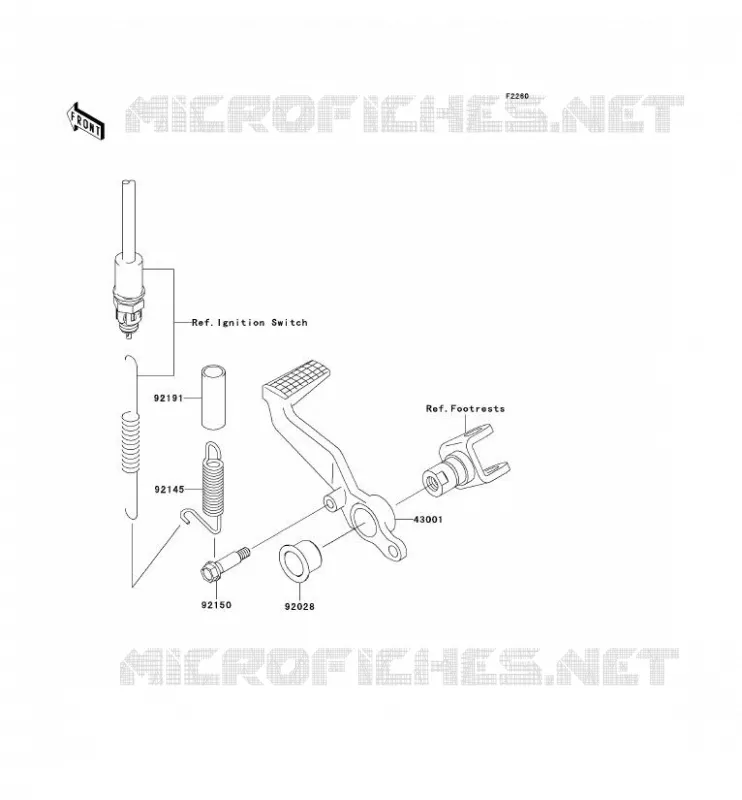 PEDALE DE FREIN Kawasaki MOTOS 900 2003 NINJA ZX-9R  ZX900-F2H