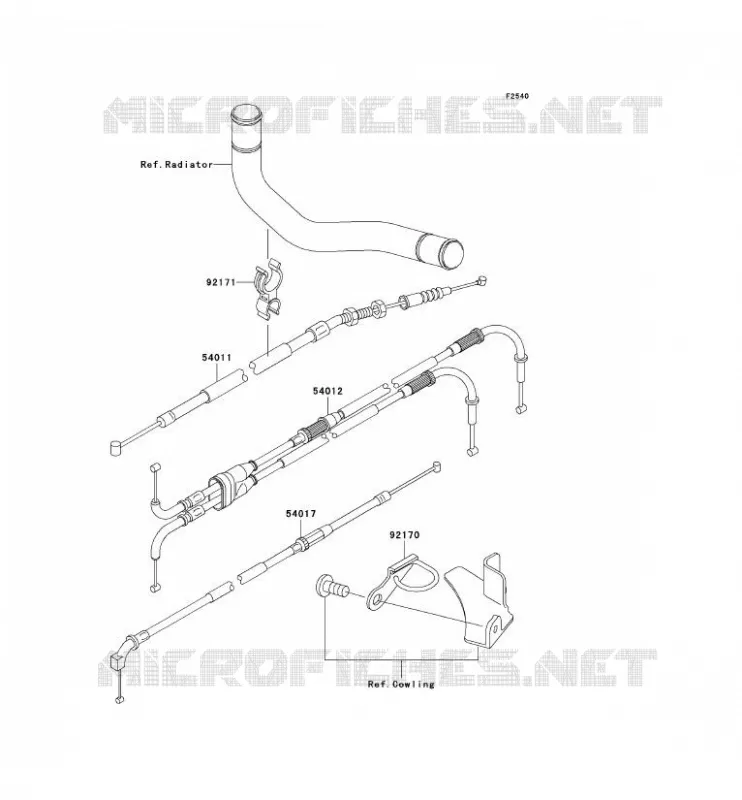 CABLES Kawasaki MOTOS 900 2003 NINJA ZX-9R  ZX900-F2P