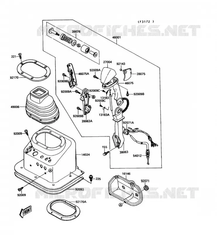 GUIDON Kawasaki JET SKI 650 1990 JET MATE  JB650-A2