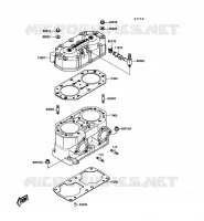 CULASSE/CYLINDRE pour Kawasaki JET SKI X-2